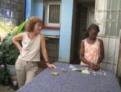 Patin besucht Patenkind